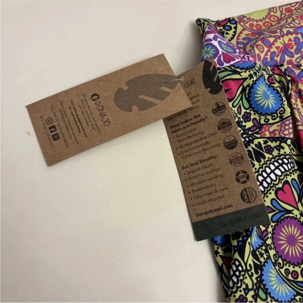 DonaJo Womens 2 Medium Sugar Skull Tennis Athletic Skort Skirt Built in Shorts - Picture 8 of 9